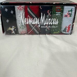 Neiman Marcus Holiday Sock Set - Green & Light Blue